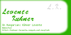 levente kuhner business card